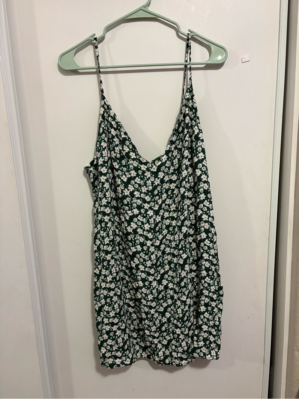 Reformation Mini Dress 1X Green Floral Marlowe Cottage Boho Summer Brunch - Picture 2 of 7